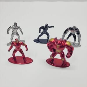 Marvel Nano Metalfigs Mini Figures Jada Toys DieCast Metal Lot of 5 Iron Man
